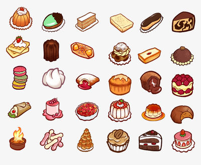 蛋糕甜点PNG图标免抠素材——新图网快餐系列